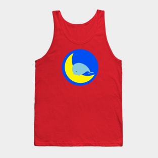 Whale on the moon Tank Top